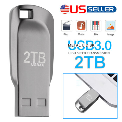 2TB USB 3.0 Flash Drive Thumb Type C U Disk Memory Stick Pen PC Laptop Storage