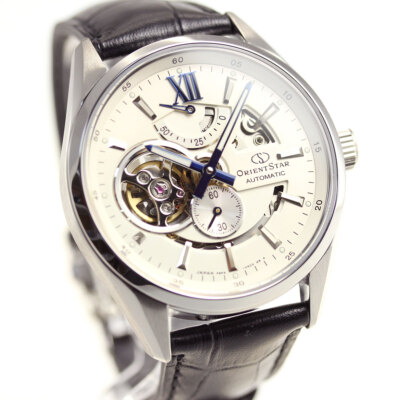 Pre-owned Orient Star Rk-av0007s White Classic Mechanical 24 Jewels Men's Watch In Box