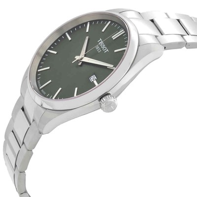 Pre-owned Tissot Pr 100 Quartz Green Dial Men's Watch T1504101109100