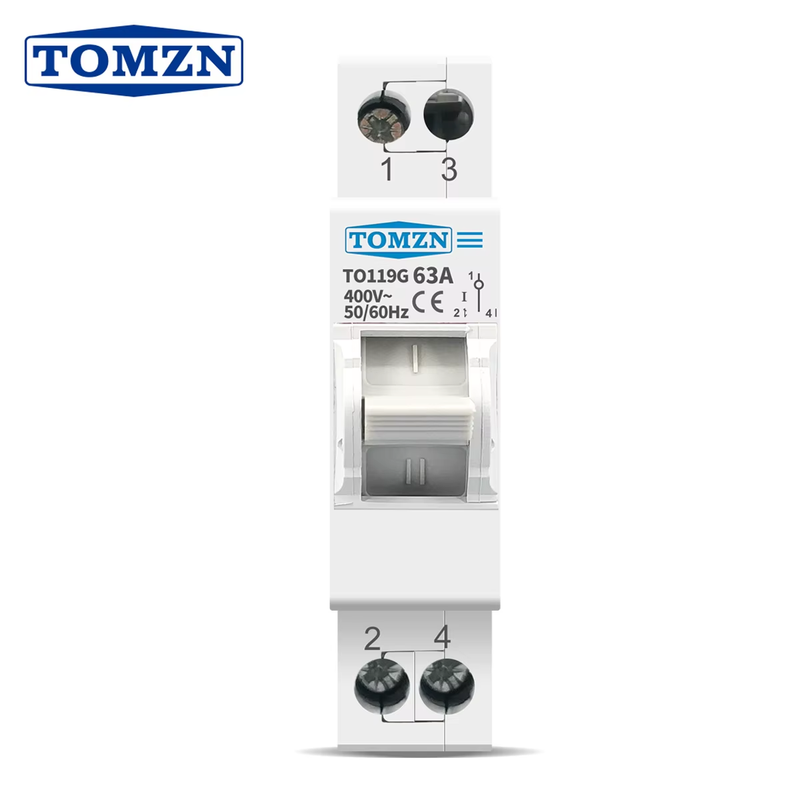 1P 230V AC 40A 63A MTS Dual Power Manual Transfer Isolating Switch Interlock Cir
