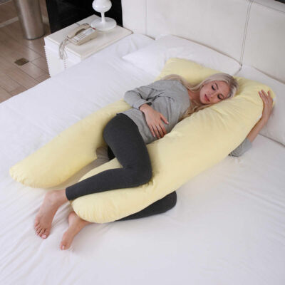 U Shape Total Body Pillow Pregnancy Maternity Comfort Support Cushion Sleep WF