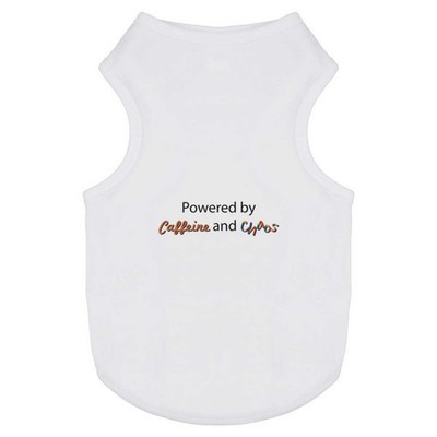 'Powered By Caffeine and Chaos' Pet Dog / Cat T-Shirt (PT050929)