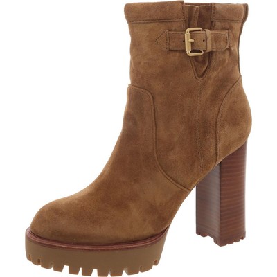 Женские коричневые замшевые ботильоны Veronica Beard Shoes 8 Medium (B,M) BHFO 8168