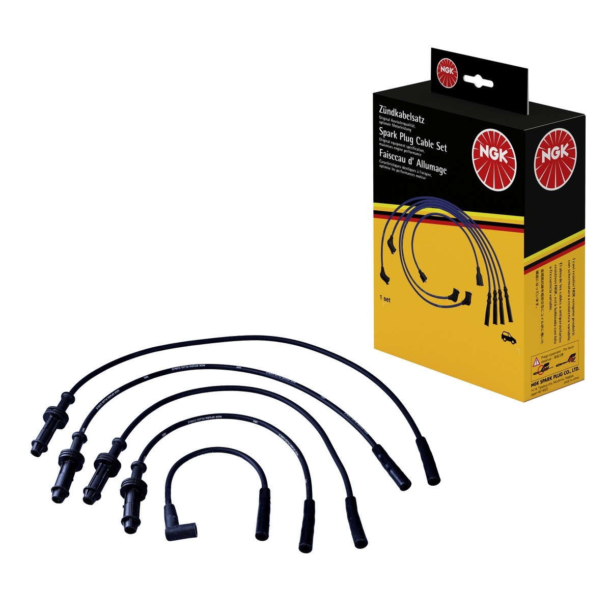 Zündleitungssatz 5 Kabel schwarz NGK Aftermarket-Expertise für u.a. CITROËN AX
