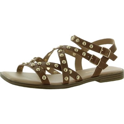 

Sun + Stone Womens Angelap Коричневые гладиаторские сандалии 7.5 Medium (B,M) BHFO 7854, Brown leather