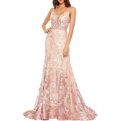 Женское вечернее платье Mac Duggal, украшенное кружевами, BHFO 6673