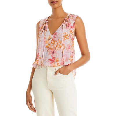 

Bella Dahl Женская розовая блузка без рукавов с цветочным принтом Hi-Low Top  BHFO 3040, Fiesta floral print