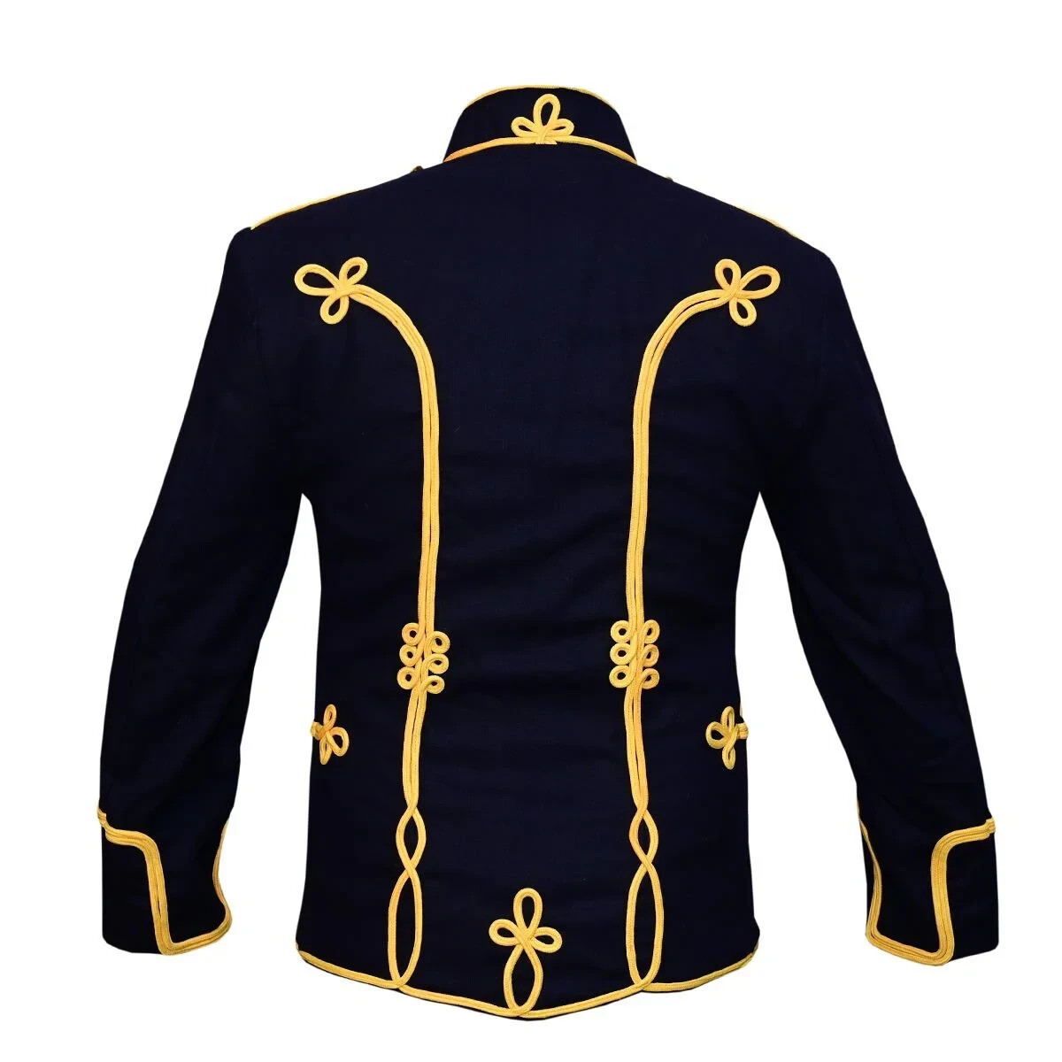 Pre-owned Handmade Black Hussar Marching Pipe Band Jacket Black Hussar Marching Pipe Band Jacket