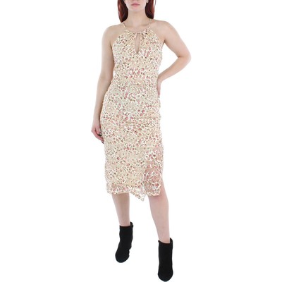 

Sage The Label Женское кружевное платье-футляр длиной до колен с лямкой на шее BHFO 6604, Ivory rose