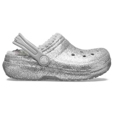 Crocs Kids  Slippers - Classic Glitter Lined Clogs, Glitter Shoes