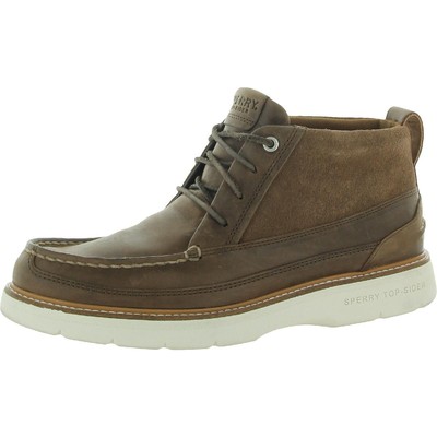 Мужские коричневые кожаные ботильоны Sperry AO PW LUG 11, средний (D) BHFO 4136