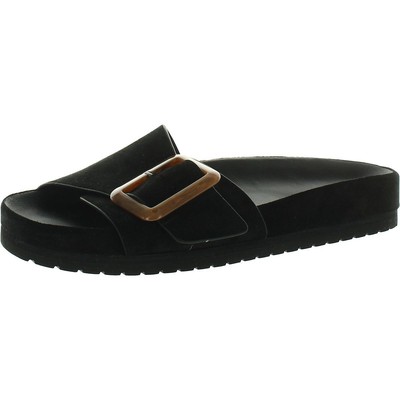 

Женские черные замшевые шлепанцы Vince Grant 8 Medium (B,M) BHFO 4917, Black suede, Grant