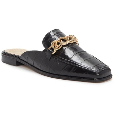 

Черные кожаные туфли без задника Vince Camuto Rachey 5.5 Medium (B,M) BHFO 0443, Black crocodile, Rachey