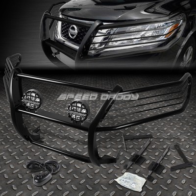 ЧЕРНАЯ ЗАЩИТНАЯ РЕШЕТКА РАДИАТОРА + КРУГЛАЯ ПРОЗРАЧНАЯ ПРОТИВОТУМАННАЯ ФАРА ДЛЯ 13-16 NISSAN PATHFINDER R52