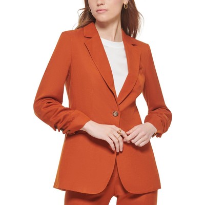 

Женский блейзер на одной пуговице Calvin Klein из смеси льна Petites BHFO 6642, Terra