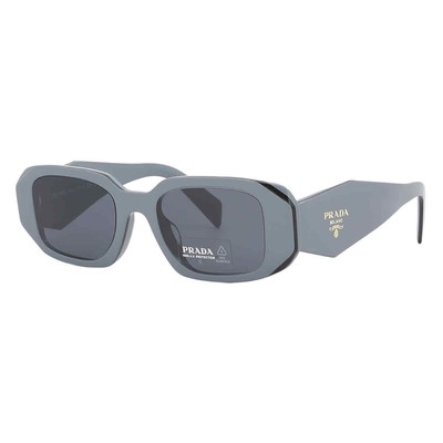 Pre-owned Prada Dark Gray Rectangular Ladies Sunglasses Pr 17wsf 11n09t 51 Pr 17wsf 11n09t