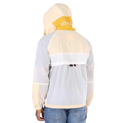 Pre-owned Moncler Men's Doi Jacket Two-tone Hooded Jacket In Yellow