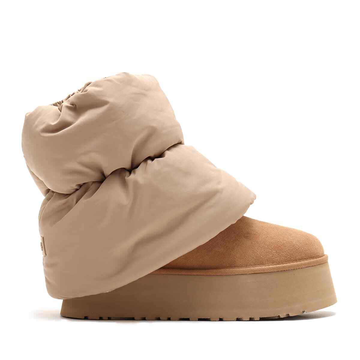 Pre-owned Ugg 1158275-ahs  Women's Classic Mini Dipper Puffer Amphora Chestnut (women's) In Brown