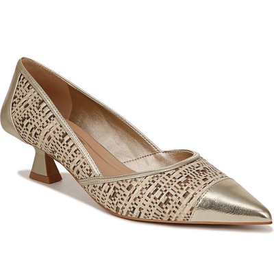 Женские туфли Franco Sarto на каблуке Darcy Gold Kitten 7 среднего размера (B,M) BHFO 2982