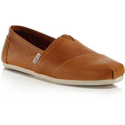 

Мужские классические коричневые кожаные лоферы без шнуровки Toms 10 Medium (D) BHFO 5933, Tan, Classic