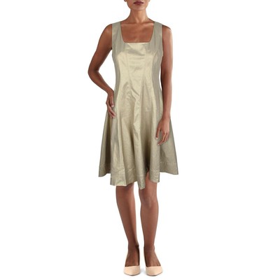 Женское платье-клеш Tommy Hilfiger золотого металлического оттенка плюс 8 BHFO 9583
