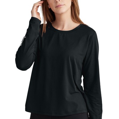 Топ-рубашка-пуловер для фитнеса Champion Womens Midnight Aster Black XL BHFO 8933