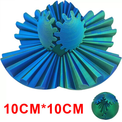 6Cm Gear Ball 3D Printed Spin Ball Cube Fidget Spin Toy Perfect AHDH Stress Gift