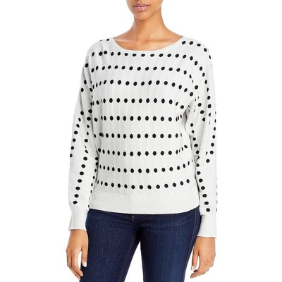 

T Tahari Womens Dot pattern Bateau Shirt Pullover Sweater Top BHFO 6279