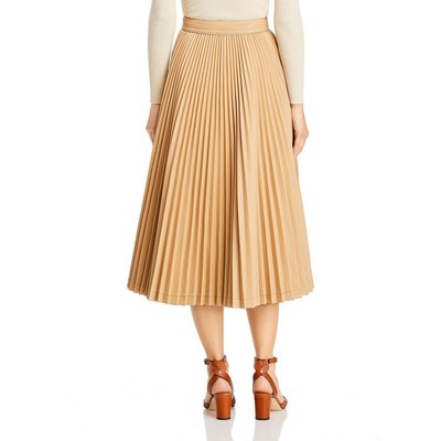 

Женская асимметричная плиссированная юбка миди из искусственной кожи 3.1 Phillip Lim BHFO 6014, Sand