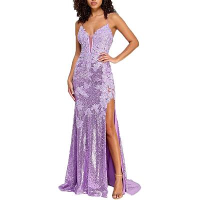 TLC Say Yes To The Prom Womens Purple Formal Evening Dress Gown 15/16 BHFO 8882