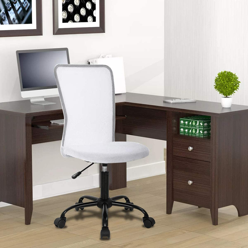 , Ergonomic Office Chair Armless Home Office Chair Adjus