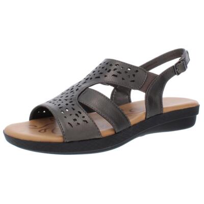 Easy Street Womens Bolt Gray Slingback Sandals Shoes 6.5 Medium (B,M) BHFO 2173