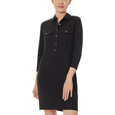 Женское платье-рубашка Jones New York длиной выше колена с рукавом 3/4 и планкой 1/4 BHFO 0099