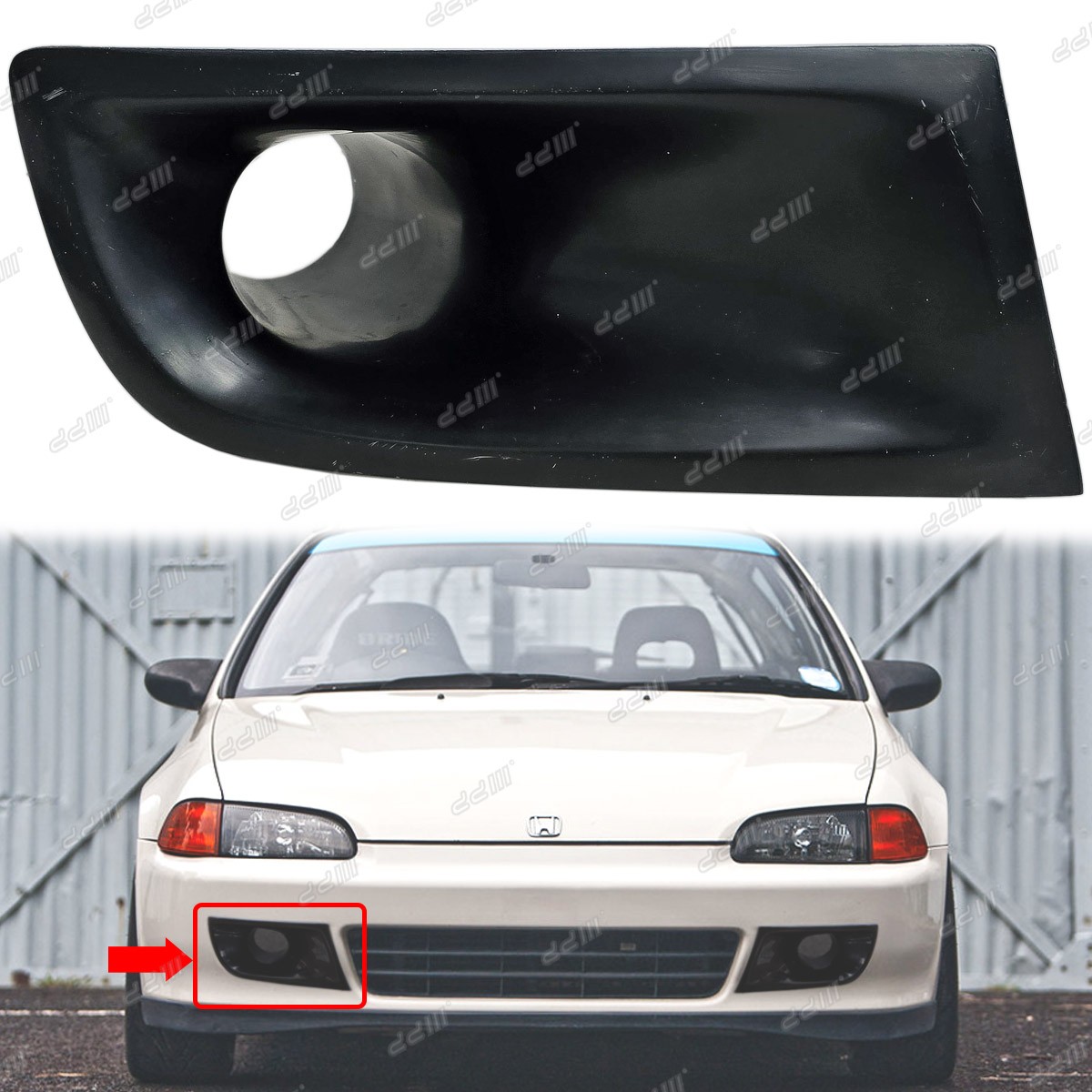 FRP Front Right Bumper Air Duct Scoop Vent For Honda Civic 3Dr EG EG6 1992-1995