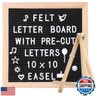 Felt Letter Board 10x10in Changeable Letter Board with Letters White Precut, Black Felt Message Board, Oak Frame Wooden Letter Board, Baby Announcement Sign Pregnancy Milestones Classroom Office Decor