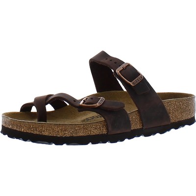 Birkenstock Женские коричневые кожаные шлепанцы с пряжкой и пряжкой 36 BHFO 0215