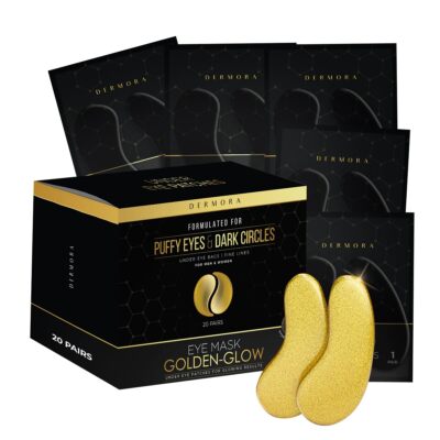 Golden Glow Under Eye Patches (20 Pairs Eye Gels) - Rejuvenating Treatment fo...