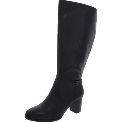 

Женские сапоги до колен Giani Bernini Adonnys 6.5 Medium (B,M) BHFO 5650, Black leather