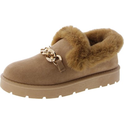 Женские мокасины без застежки на искусственном меху Steve Madden с цепочкой Jeopardy, BHFO 3939