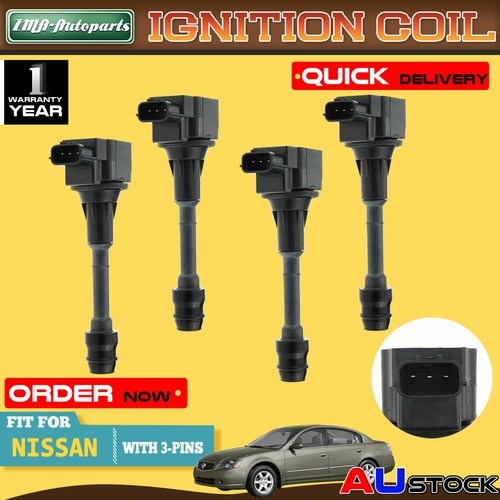4x Ignition Coils For Nissan Xtrail XTrail T30 20012009 2.5L QR25DE eBay