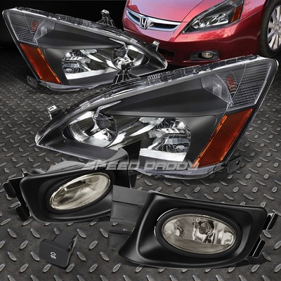 ЧЕРНАЯ ФАРА + ЖЕЛТЫЙ ПОВОРОТНЫЙ СИГНАЛ + ДЫМЧАТЫЙ ТУМАН + ПЕРЕКЛЮЧАТЕЛЬ ДЛЯ 03-07 ACCORD 2/4DR