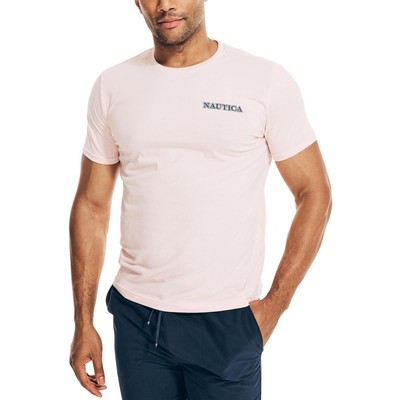 

Мужская розовая футболка с графическим логотипом Nautica The Windsurfers Club  BHFO 6390, Oasis pink, The Windsurfers Club