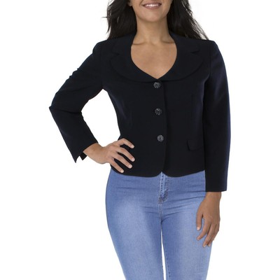 

Le Suit Женский темно-синий вязаный пиджак для офисной работы Plus  BHFO 1142, Midnight navy