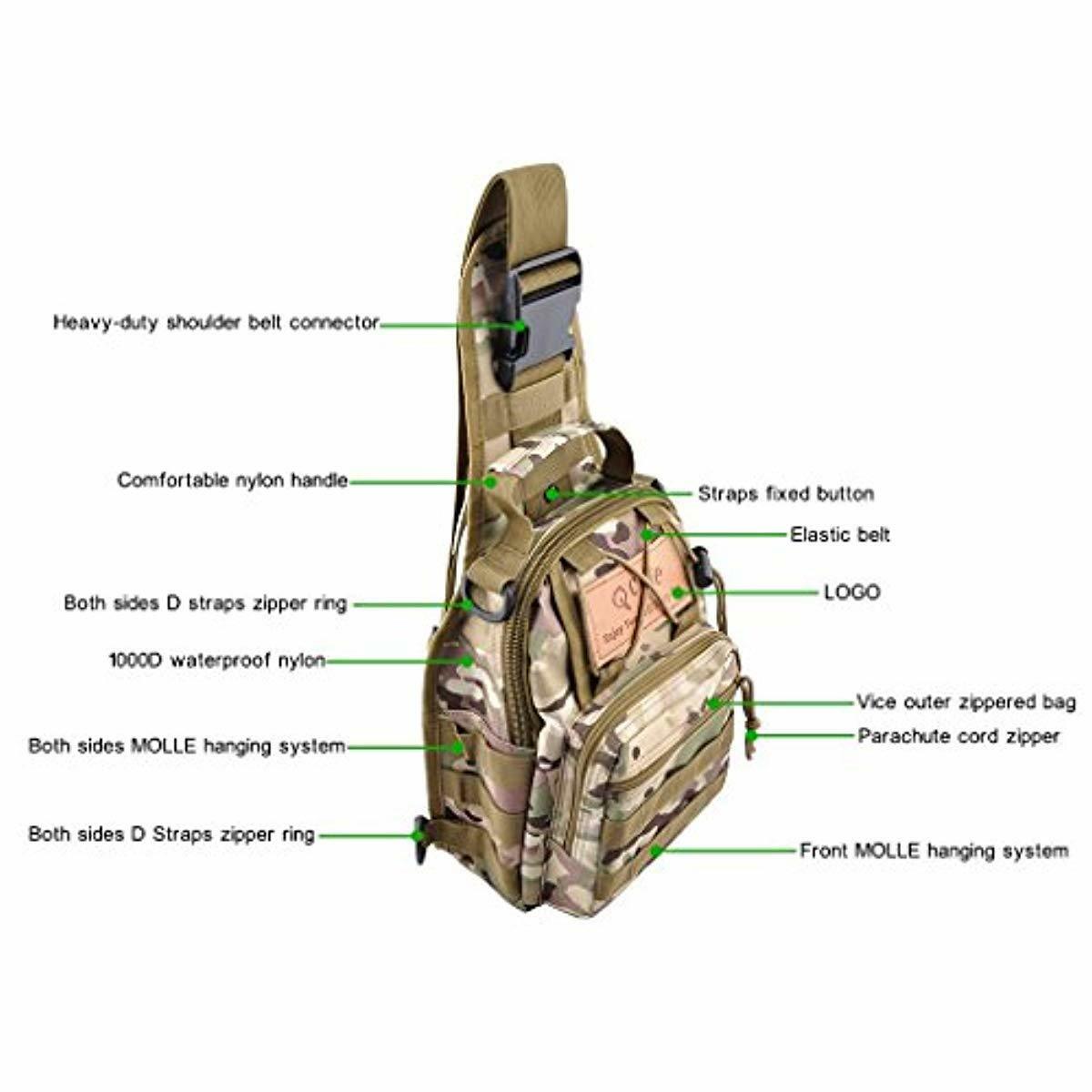 Tactical Military Back Pack Molle Ammo Gun Pistol Gear Shoulder Strap Range Bag