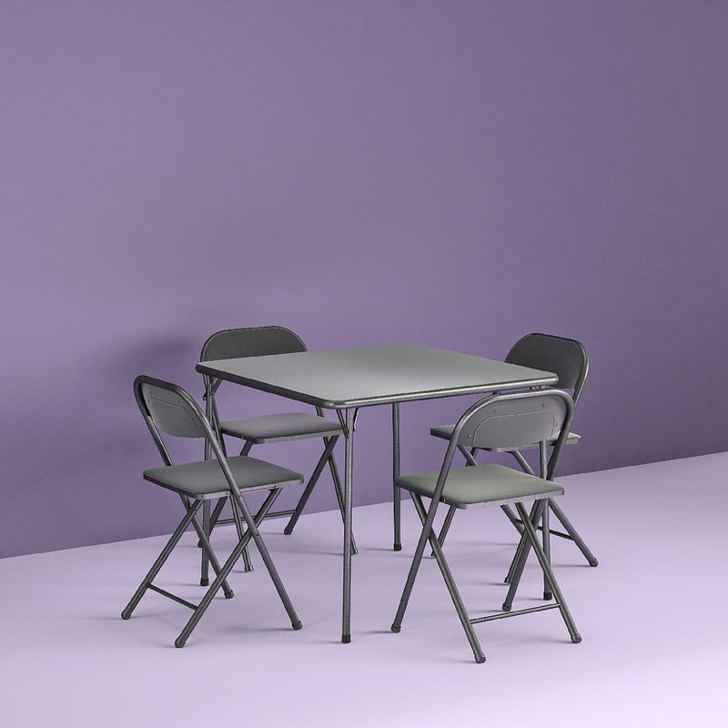 Folding Dining Set 5-Piece Kitchen Card Game Party Sturdy Ta