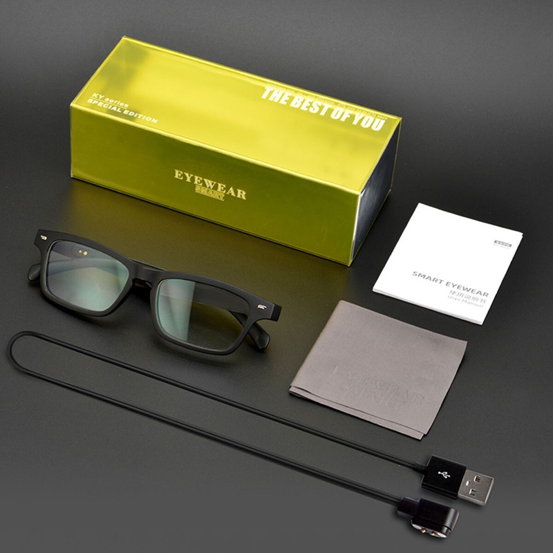 Polarized Bluetooth 5.0 Smart Glasses Audio Sunglasses w/ Speaker Voice Control