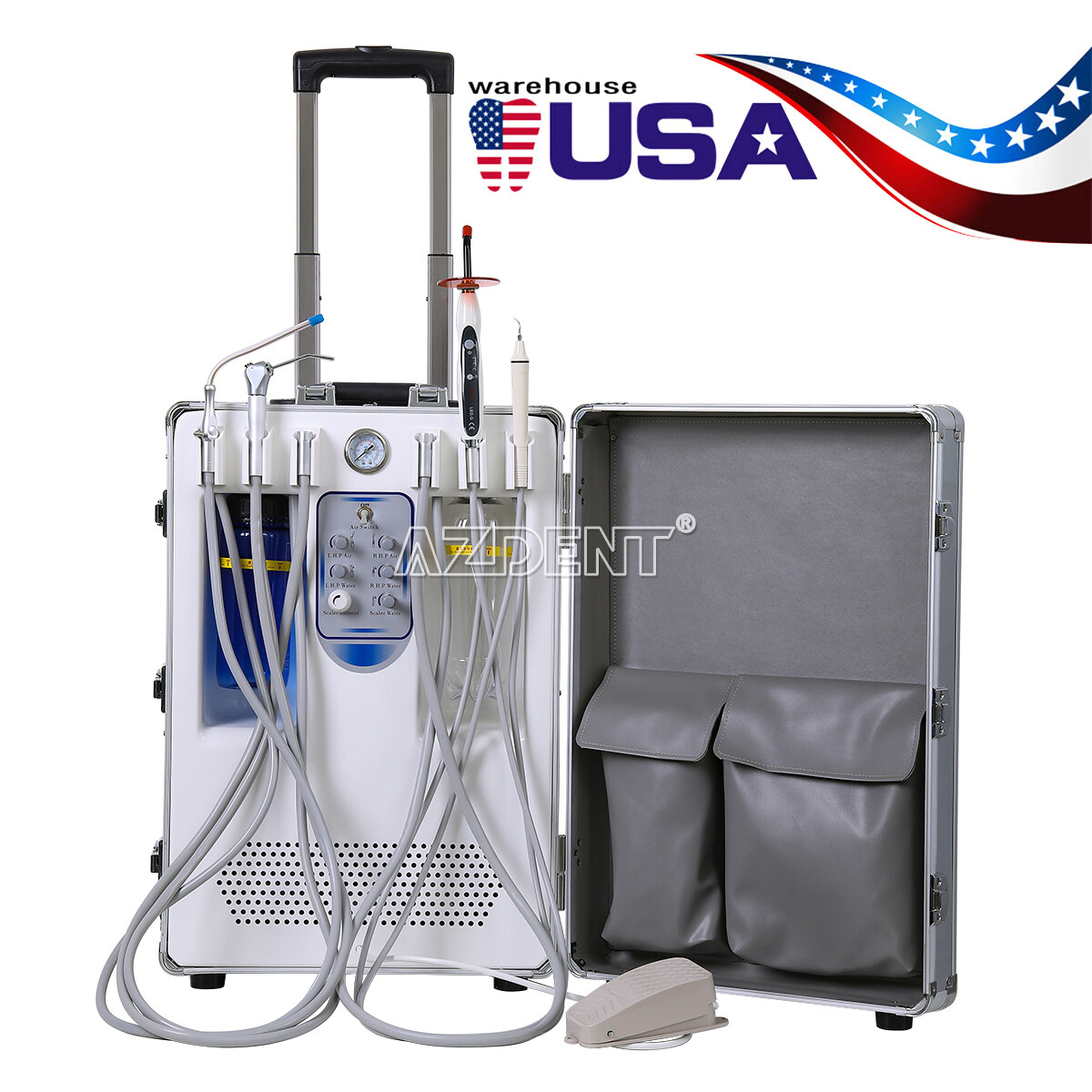 Dental Mobile Delivery Unit Air Compressor Suction System / Handpiece Kit 4Hole