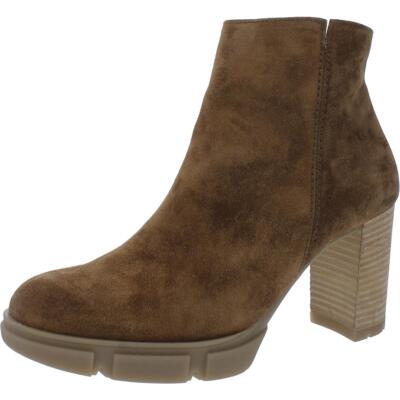 Pre-owned Paul Green Womens Samantha Suede Ankle Dressy Booties Shoes Bhfo 8887 In Toffee Soft Suede