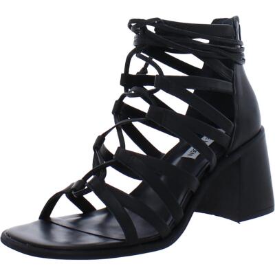 Steve Madden Womens Cherri 30 Black Gladiator Sandals 5.5 Medium (B,M) BHFO 4589