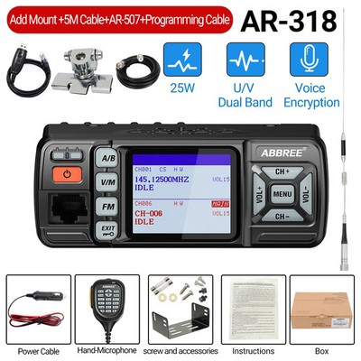 JakeSpecial – ABBREE AR-318 Mini Mobile Radio 25W Dual-Band